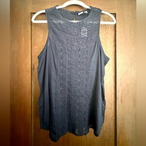 GAP | NWT Women's Small Navy Blue Sleeveless Pullover Blouse Crochet Lace